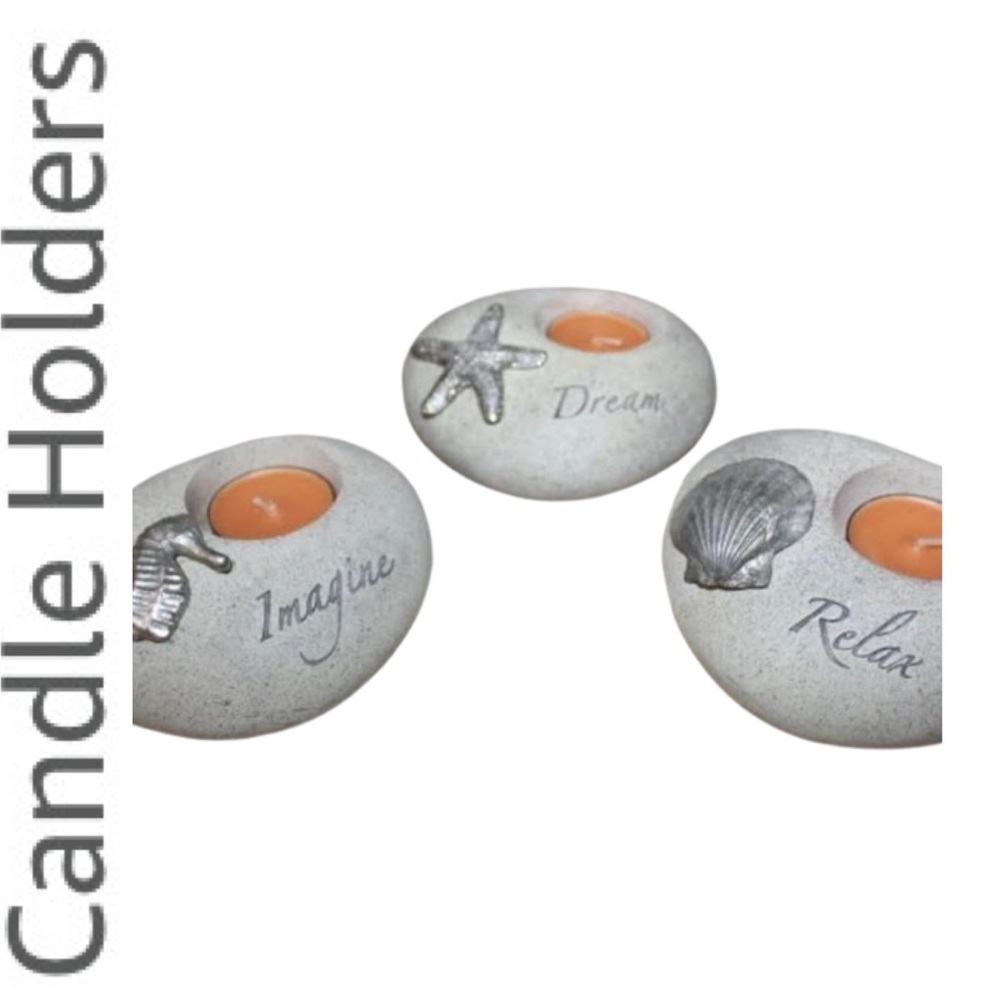 Imagine, Dream, Relax Spa Candle Holder Set